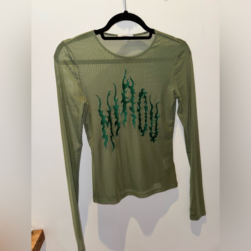 Mesh Miaou green fire top